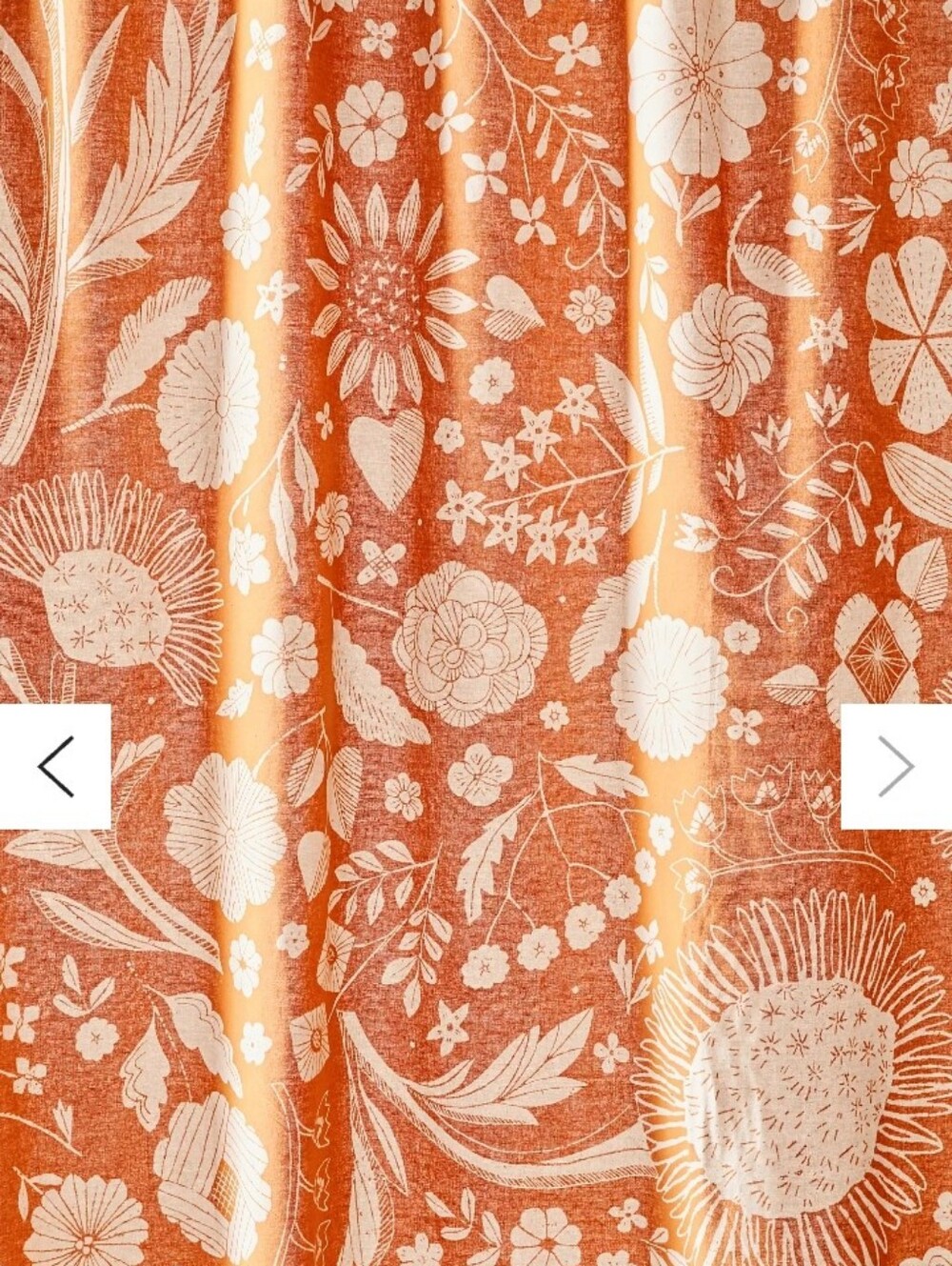 Shelby Woodblock Floral Shower Curtain Yellow Urban Outfitters